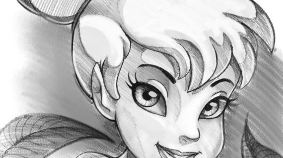 570x320 Pencil Drawing Step By Step How To Draw Disney Cartoons How To - Tinkerbell Pencil Sketch