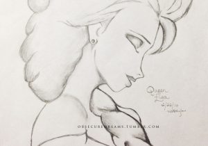 300x210 Pencil Drawings Disney Characters Easy Pencil Drawings Of Disney - Tinkerbell Pencil Sketch