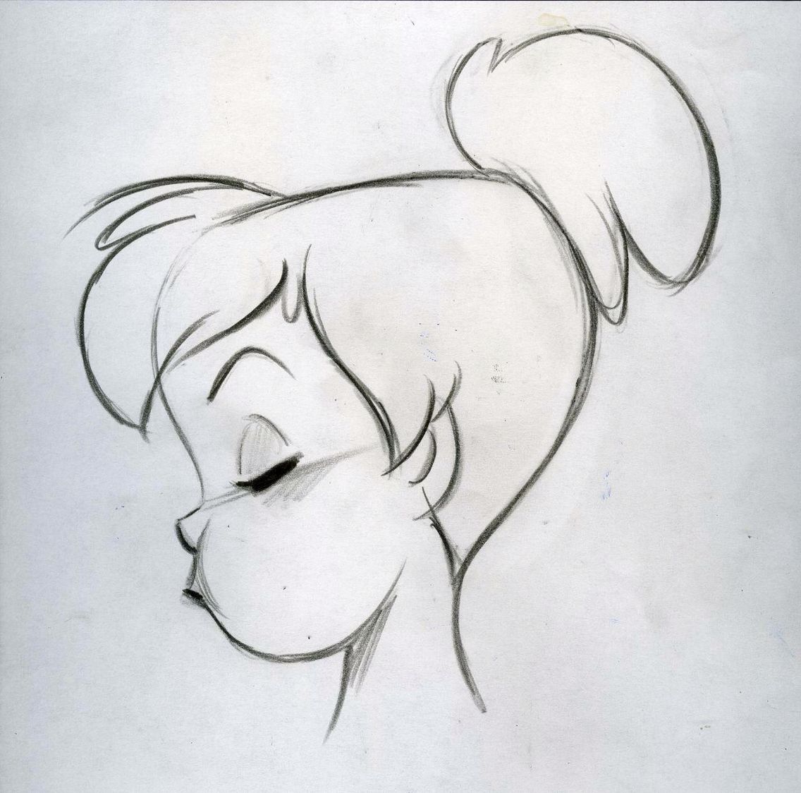 1136x1124 Steve Thompson Drawing Of Tinkerbell Sketches - Tinkerbell Pencil Sketch