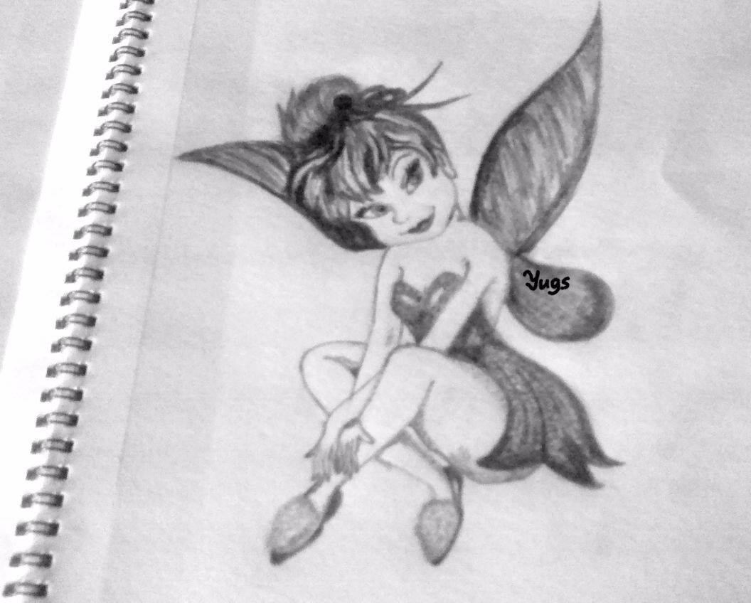 1056x848 Tinkerbell Exquisite Arts - Tinkerbell Pencil Sketch