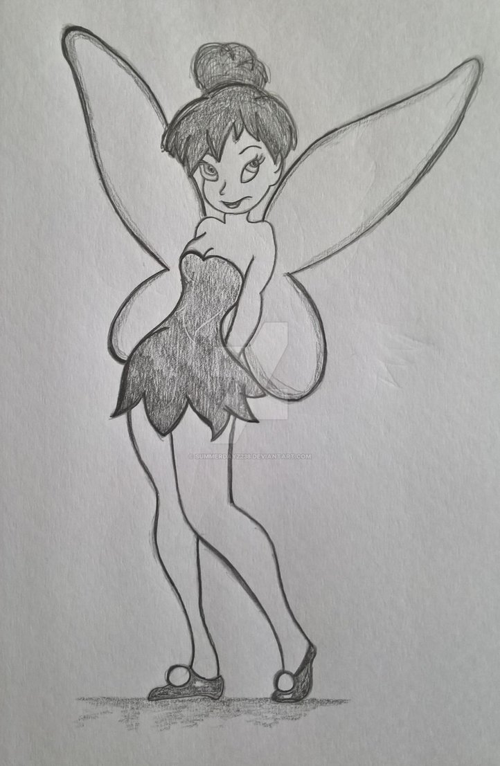 722x1107 Tinkerbell Sketch By Summerdayz238 - Tinkerbell Sketch