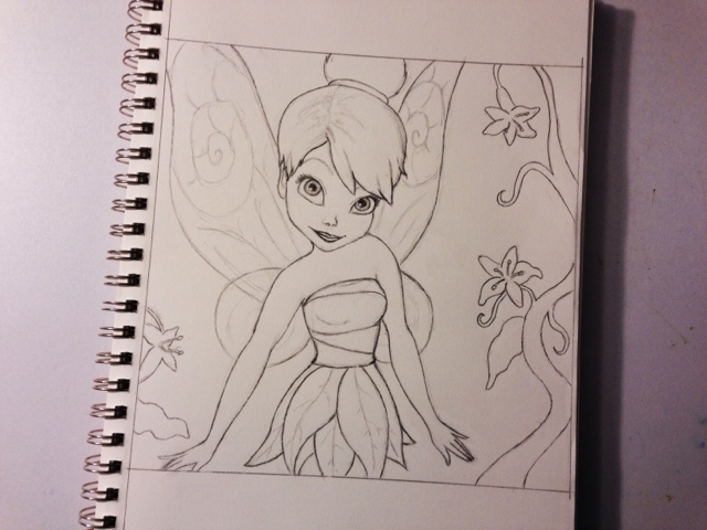 640x480 Tinkerbell Sketch Creativelytara - Tinkerbell Sketch