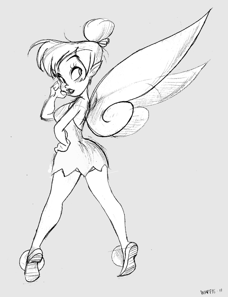 730x948 Tinkerbell Sketch By Papawaff - Tinkerbell Sketch