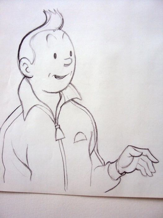 525x700 Studio Belvision - Tintin Sketch