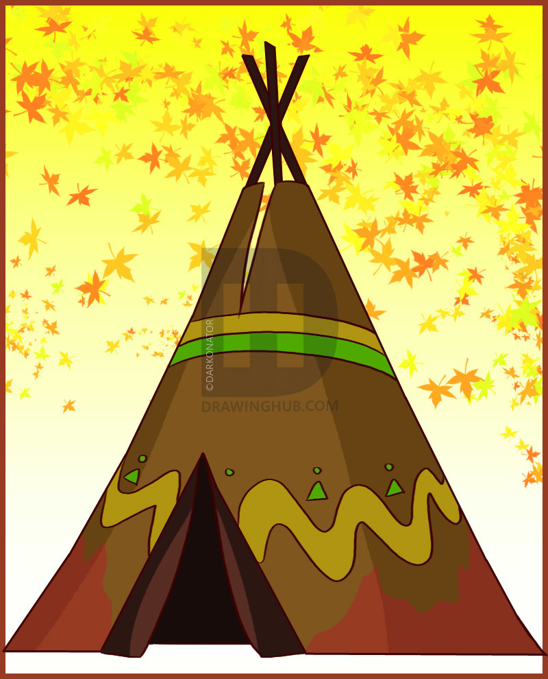 800x990 How To Draw A Teepee, Step By Step, Drawing Guide, By Darkonator - Tipi Sketch