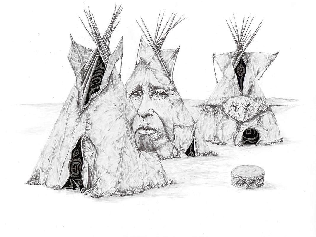 1067x800 Tipi Terry Thomson - Tipi Sketch