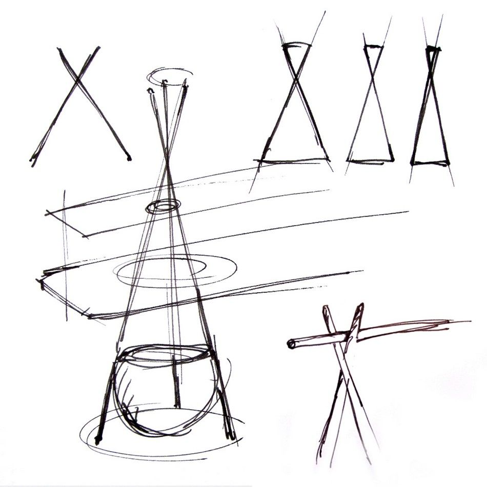 950x950 Tipi Sketch 1 Insightful Tipi Modular Shelving System Evoking The - Tipi Sketch