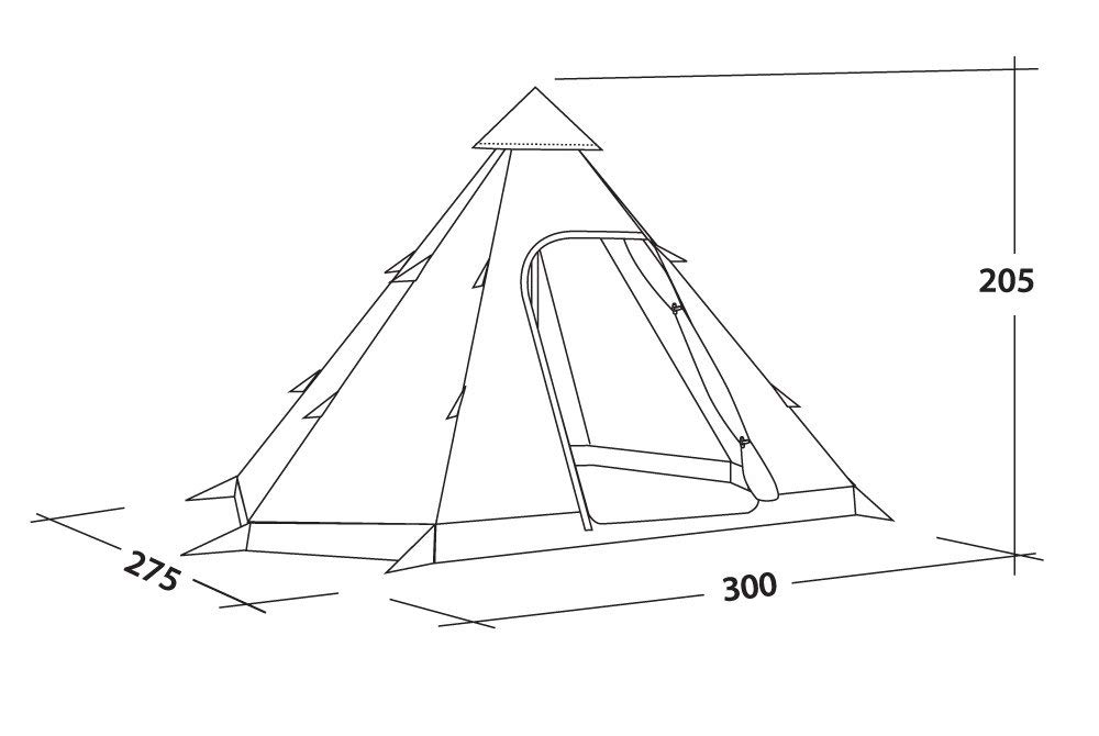 1000x670 Easy Camp Unisex Outdoor Teepee Tent Available In Tribal Black - Tipi Sketch