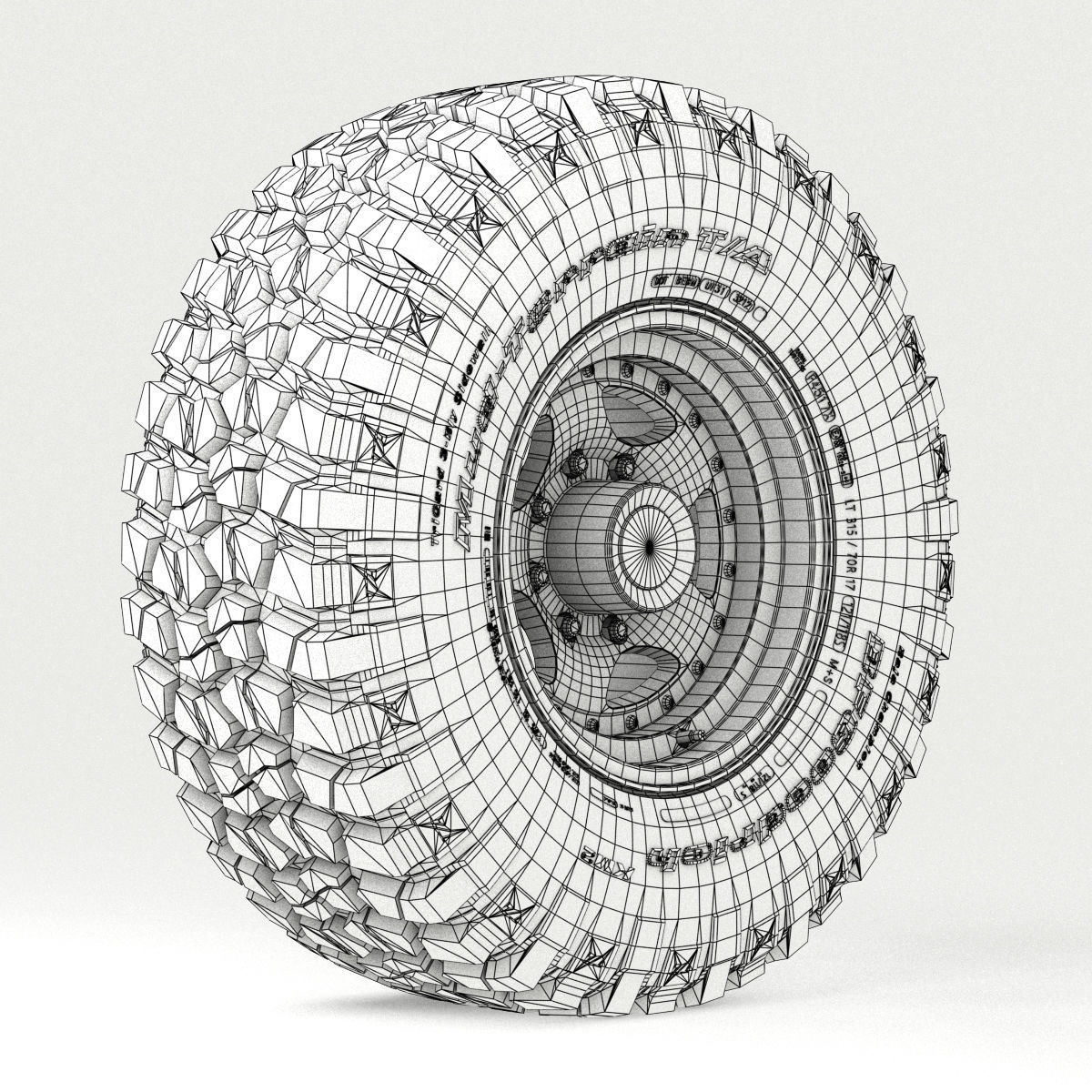 1200x1200 Off Road Wheel And Tire 3 Suv 3d Cgtrader - Tire Sketch
