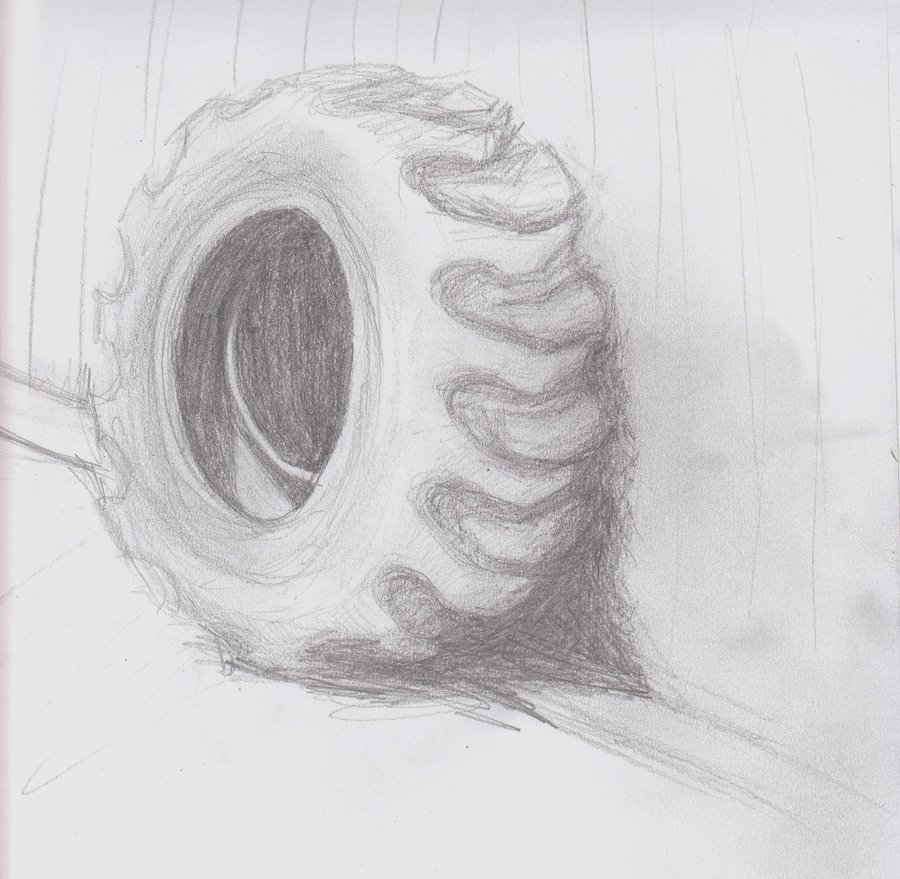900x879 Tire Rough Sketch By Thenarglecharm - Tire Sketch