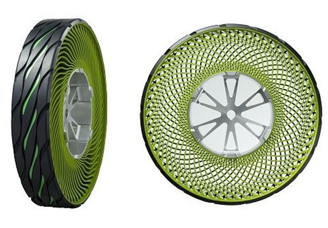 650x453 Bridgestone Airless Tire Resembles Psychedelic Spirograph Sketch - Tire Sketch
