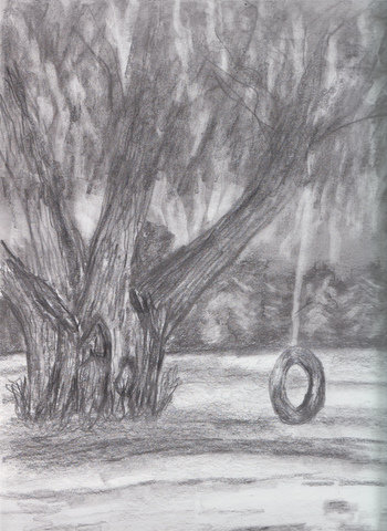 350x480 Tire Swing Sketch - Tire Swing Sketch