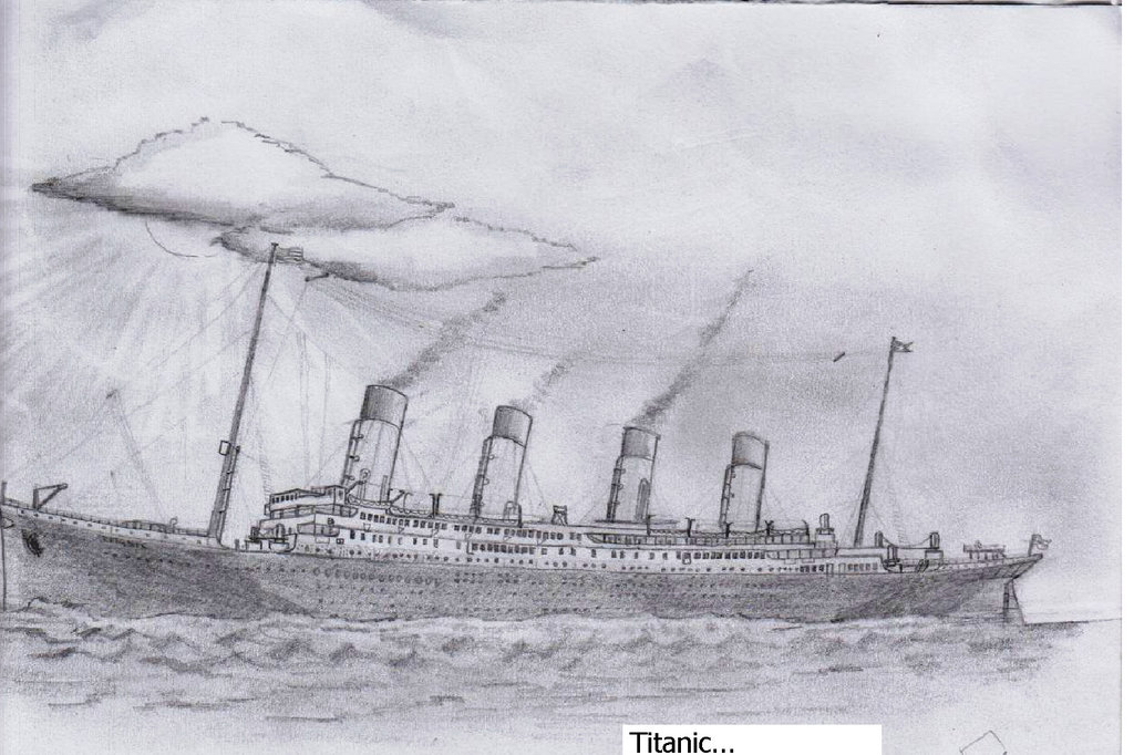 1024x682 Titanic,the Ship Of Dreams. By Sammfeatblueheart - Titanic Ship Sketch