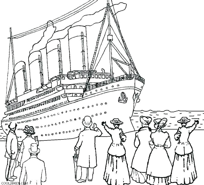 800x727 Titanic Coloring - Titanic Ship Sketch