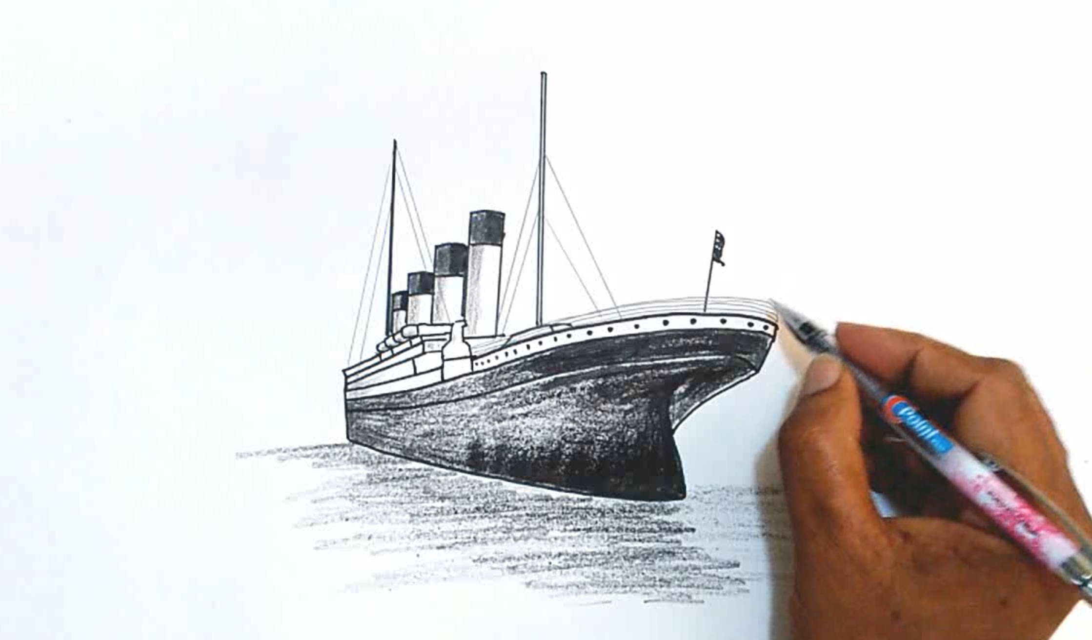 Титаник рисунок корабля