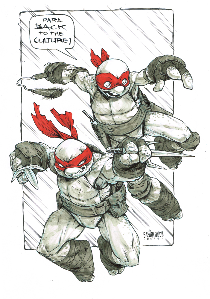 702x1000 Tmnt Sketch By Santolouco - Tmnt Sketch