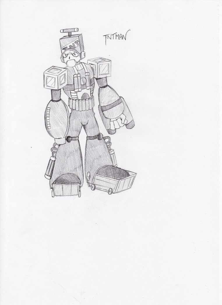 762x1049 Megaman Rm Sketch Tnt Man By Tomatem13 - Tnt Sketch
