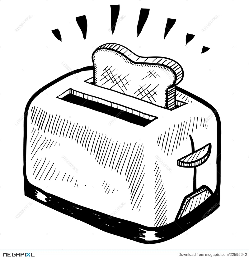 800x830 Toaster Sketch Illustration 22595842 - Toaster Sketch