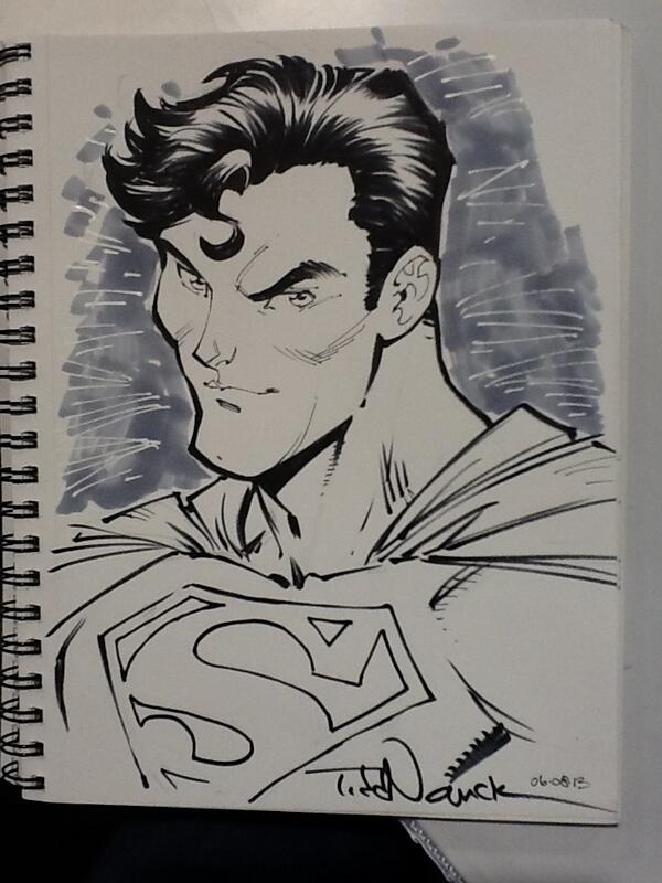 600x800 Todd Nauck Nycc F 6 On Twitter Another Superman Sketch - Todd Nauck Sketch