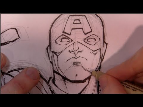 480x360 Drawing Amp Inking Captain America (With Todd Nauck) - Todd Nauck Sketch