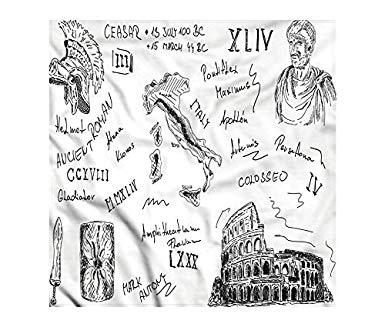 385x327 Toga Party Bandana By Ambesonne, Ancient Roman Period - Toga Sketch