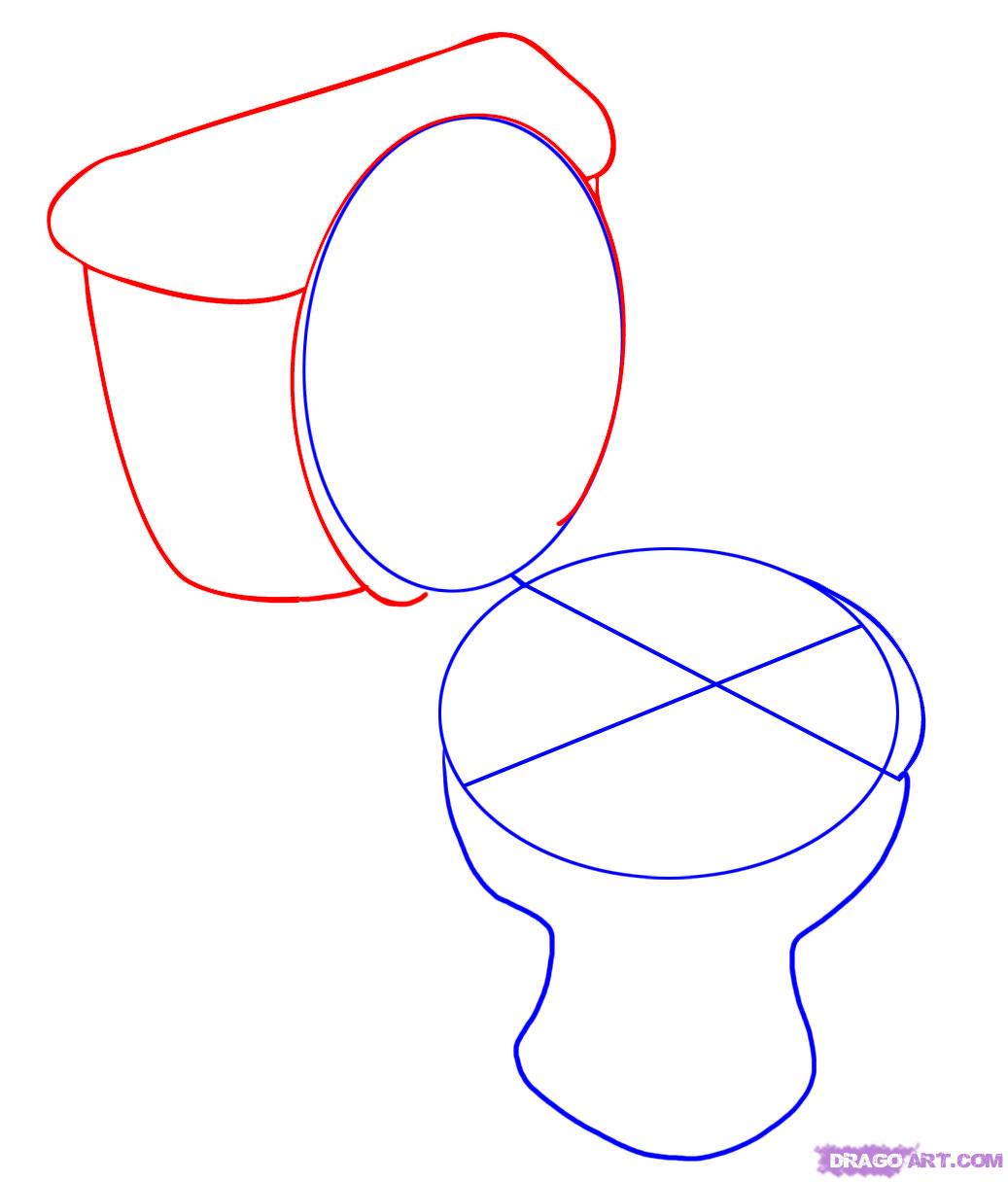 1037x1216 How To Draw The Toilet Bowl With A Pencil Step By Step - Toilet Bowl Sketch