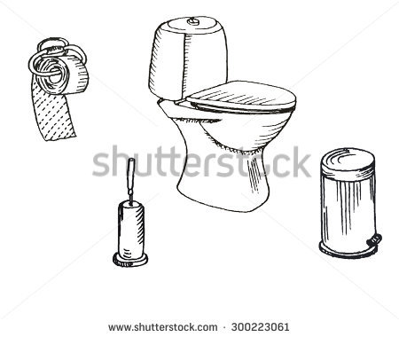 450x380 Toilet Sketch Sign Toilet Bowl Seat Stock Vector 628125965 - Toilet Bowl Sketch