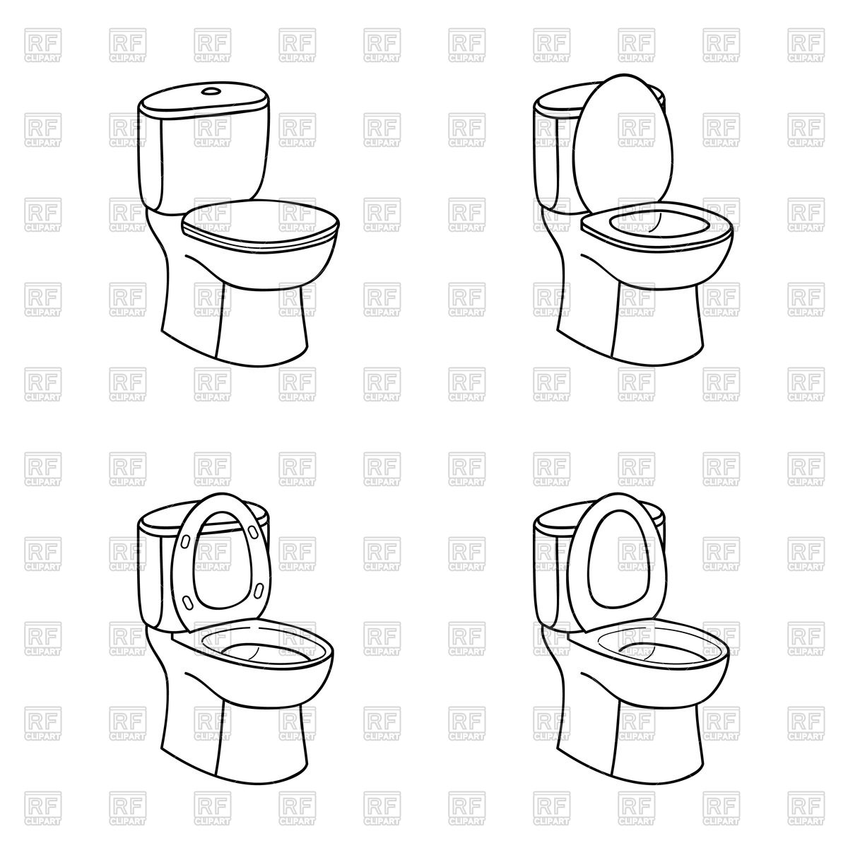 1200x1200 Toilet Sketch Sign - Toilet Bowl Sketch