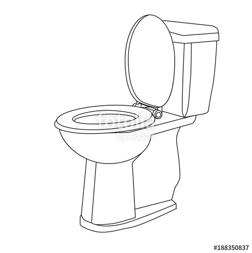 Toilet Bowl Sketch at PaintingValley.com | Explore collection of Toilet ...