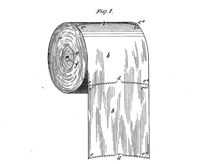750x563 Should Toilet Paper Be Over Or Under - Toilet Paper Roll Sketch