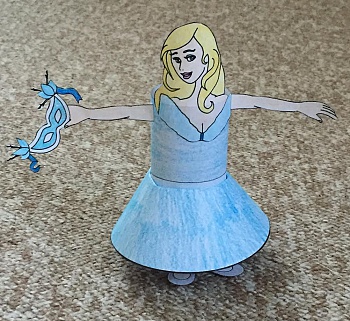 350x321 Cinderella Toilet Paper Roll Craft - Toilet Paper Roll Sketch