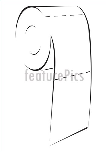 353x500 Illustration Of Toilet Paper - Toilet Paper Sketch