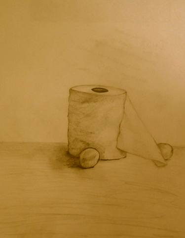 375x481 Saatchi Art Toilet Paper Drawing By Tori Moore - Toilet Paper Sketch