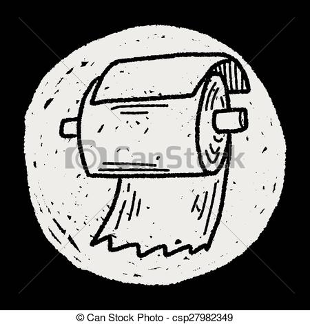 450x470 Toilet Paper Doodle Eps Vector - Toilet Paper Sketch