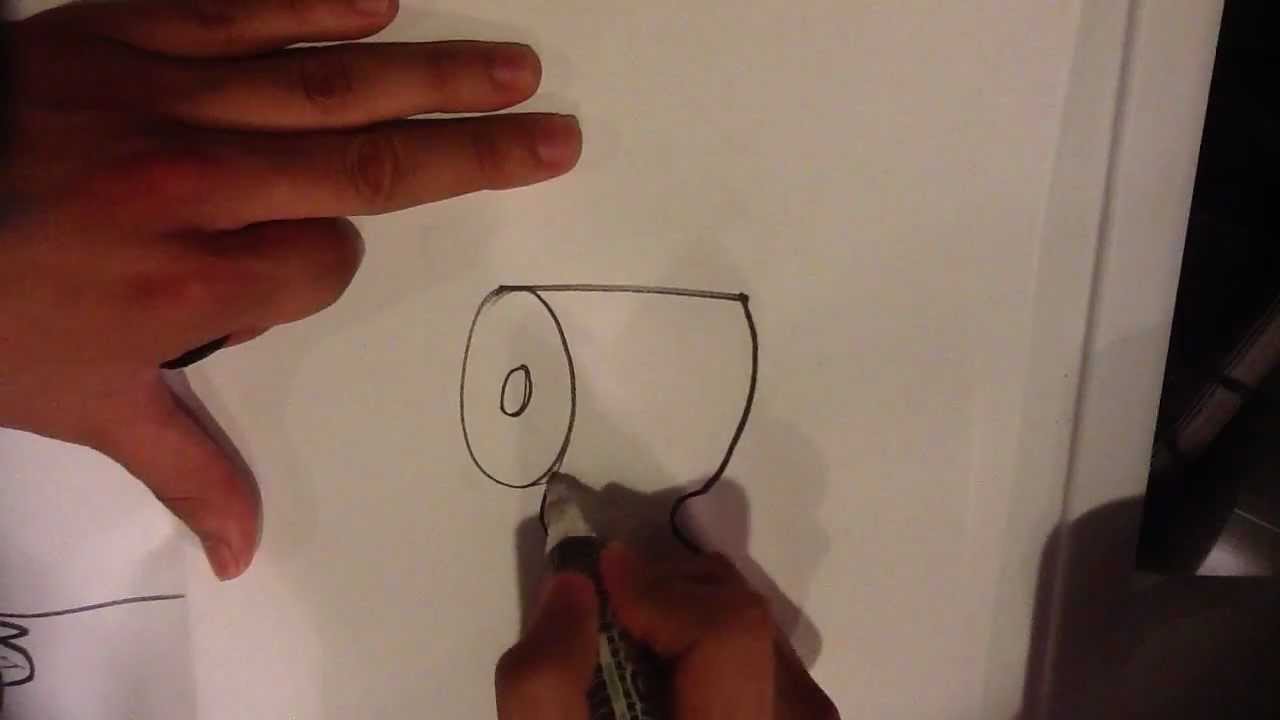 1280x720 How To Draw A Toilet Paper Roll - Toilet Paper Sketch