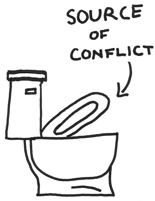 543x703 The Battle Of The Toilet Seat - Toilet Seat Sketch