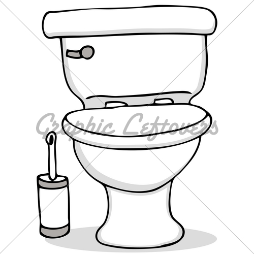 500x500 Toilet And Cleaning Brush Gl Stock Images - Toilet Seat Sketch
