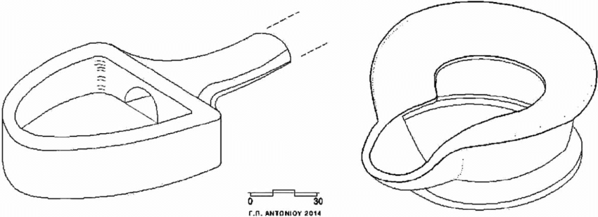 850x308 Axonometric Sketches Of Clay Defecation And Toilet Seat Vessels - Toilet Seat Sketch