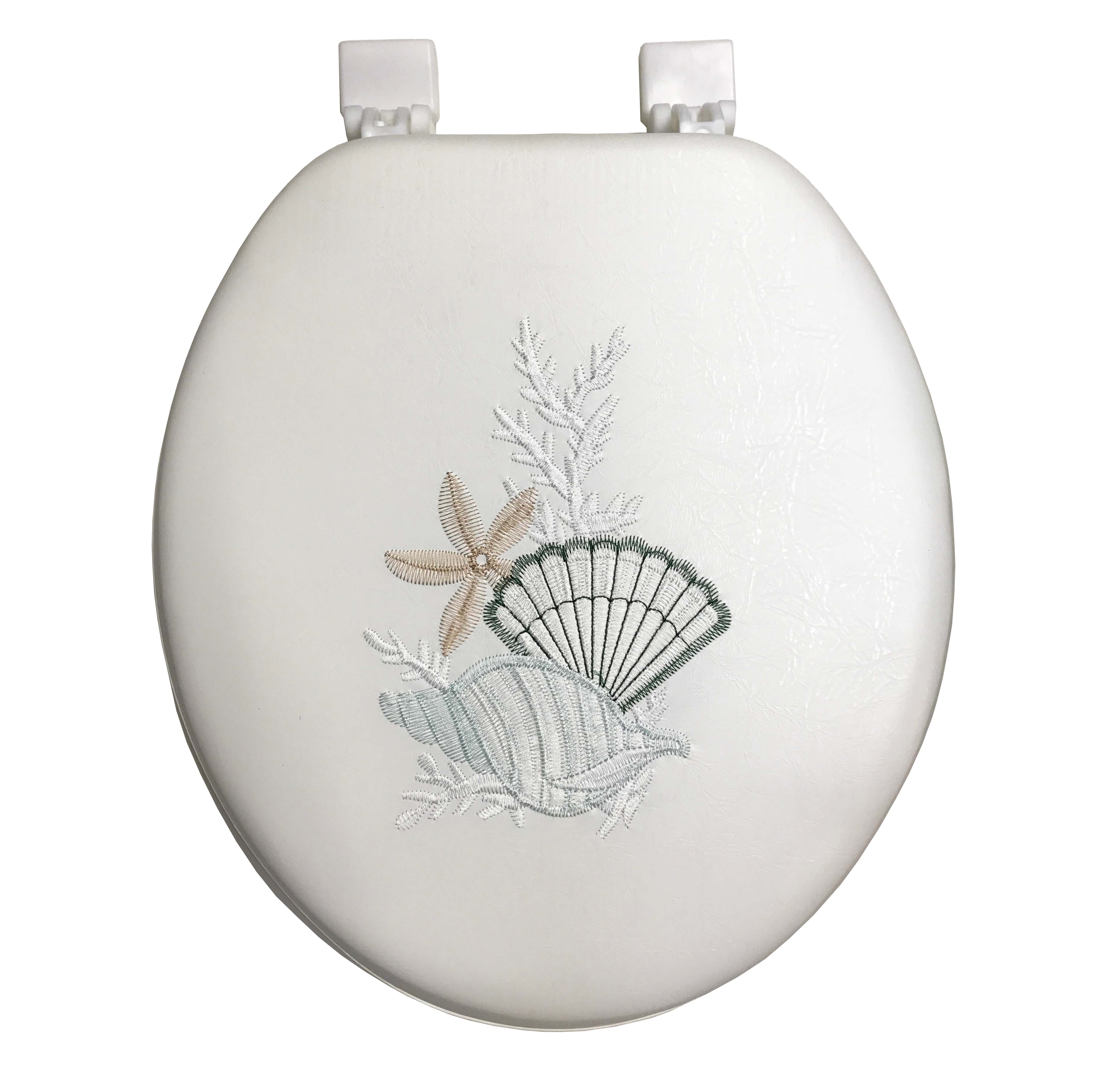 3798x3620 B261 Wht T11 Embroidery Soft Toilet Seat - Toilet Seat Sketch