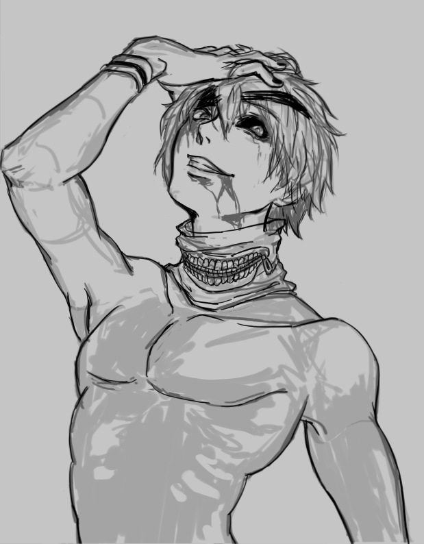 619x794 Sketch]tokyo Ghoul Ken Kaneki By Sundog1991 - Tokyo Ghoul Sketch