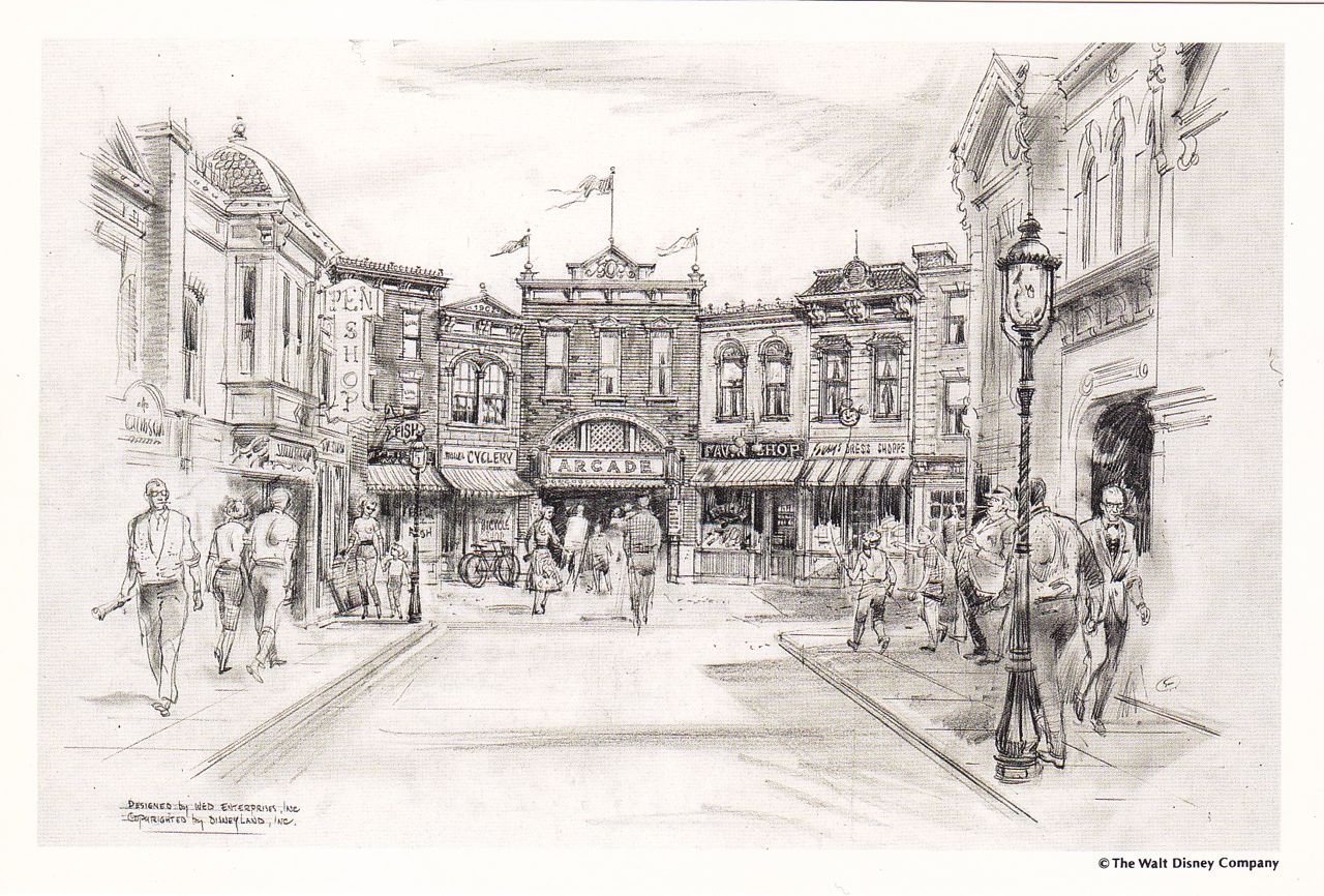 1280x866 Tokyo Disney Gallery Art Cards Sam Mckim Disney Postcards - Tokyo Sketch