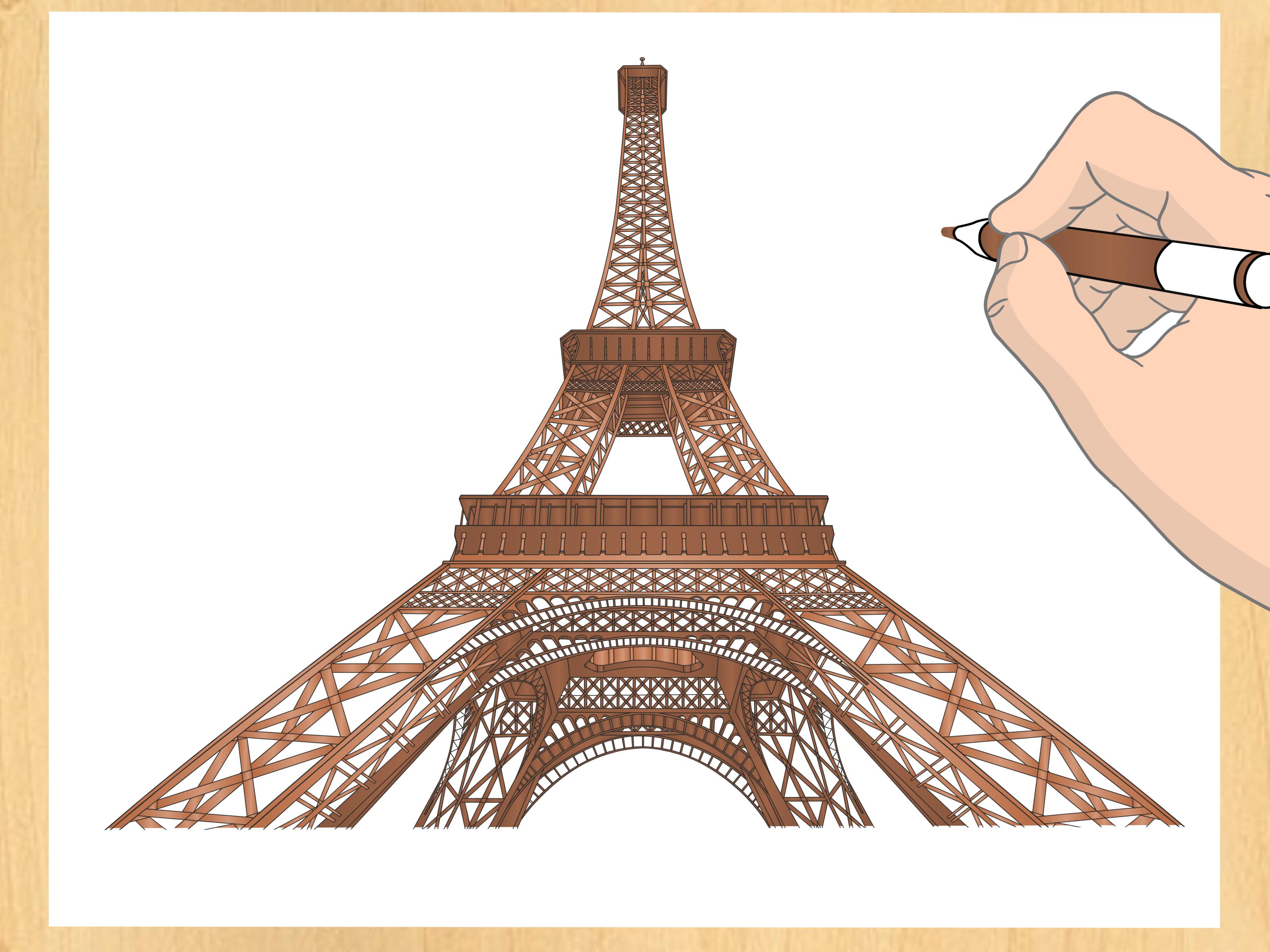 3200x2400 How To Draw The Eiffel Tower 14 Steps (With Pictures) - Tokyo Tower Sketch