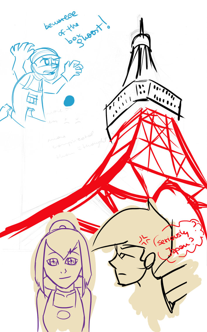 707x1131 Japan - Tokyo Tower Sketch