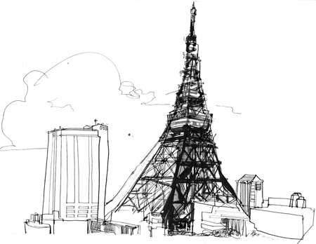 450x348 Hot Dog Soup And Besuboru Veronica Lawlor - Tokyo Tower Sketch
