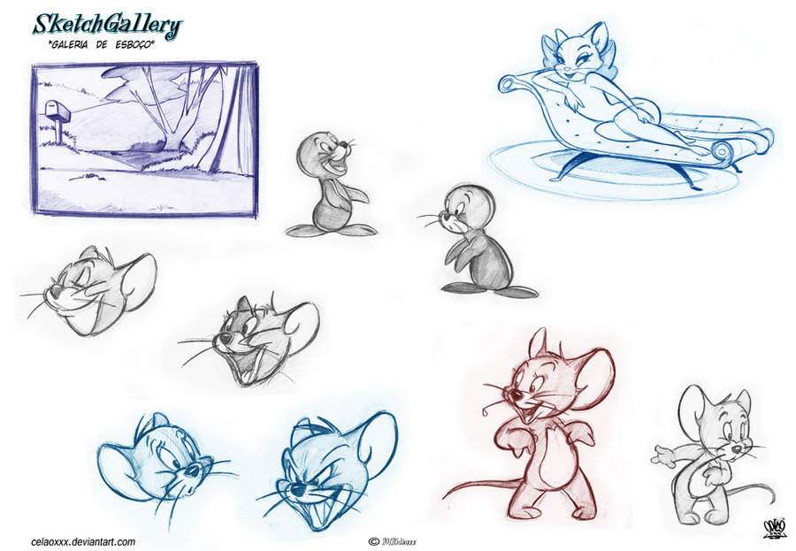 900x623 Tom And Jerry Sketch Gallery 2 - Tom And Jerry Sketch