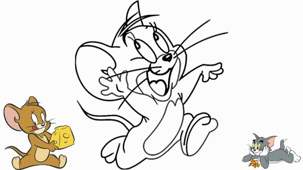 Pencil Sketch Tom And Jerry Drawings - Rectangle Circle