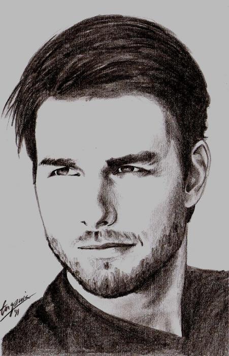 451x700 Portrait Of Tom Cruise By Sika On Stars Portraits - Tom Cruise Sketch