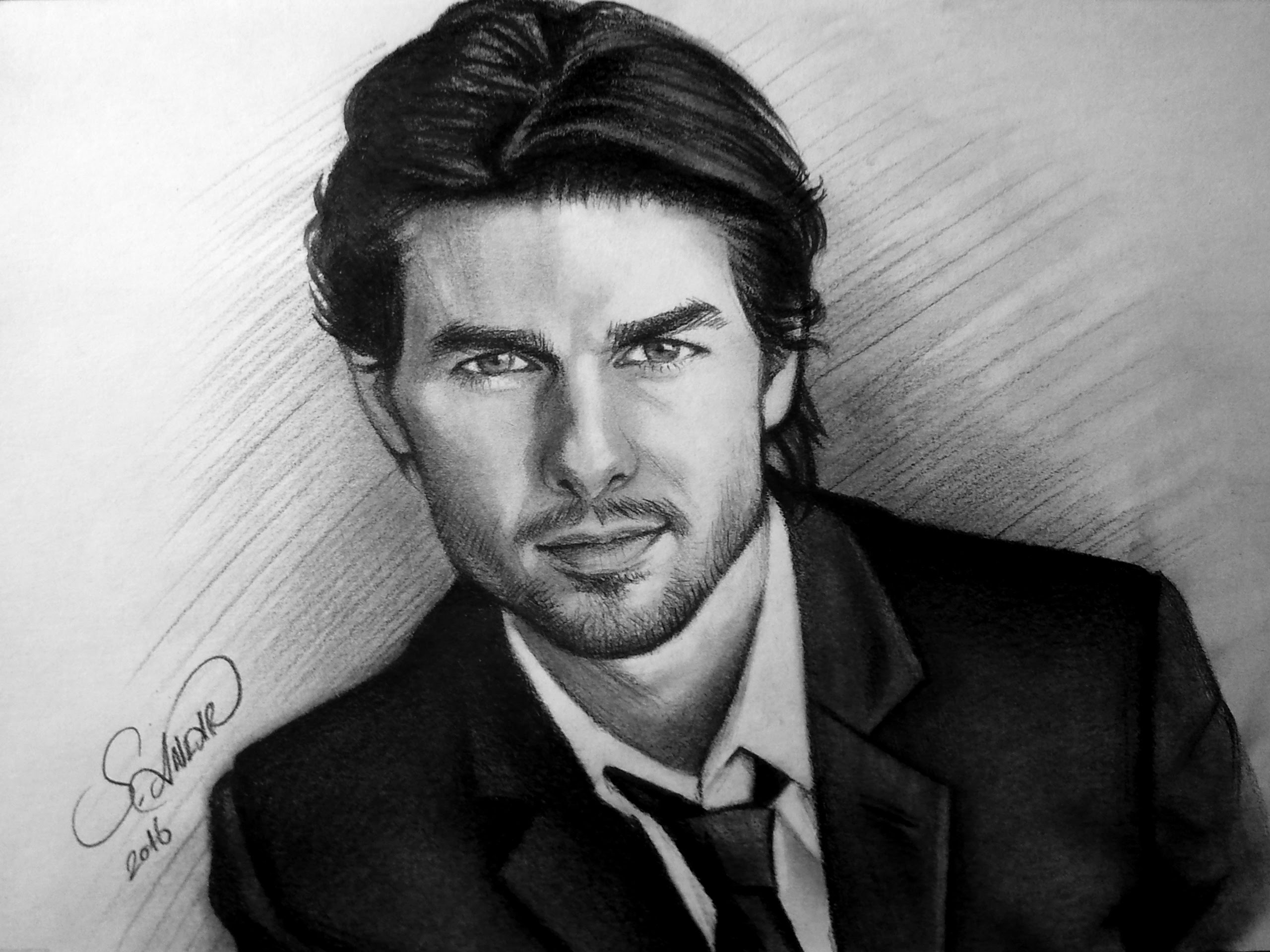 2560x1920 Speed Drawing Tom Cruise - Tom Cruise Sketch