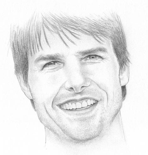 472x496 Tom Cruise Hb And 2b Pencil Felicity Grace - Tom Cruise Sketch
