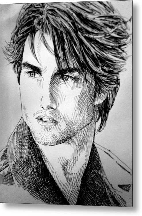 494x752 Tom Cruise Metal Print By Jennifer Bryant - Tom Cruise Sketch
